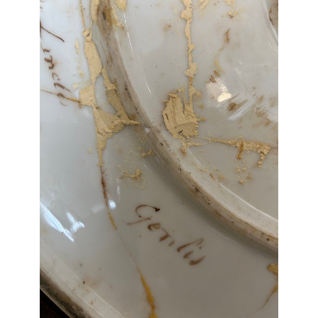 Pink Antique Porcelain Plaque of Louis Ixv and Mistresses by Sevres. For Sale - Image 8 of 8