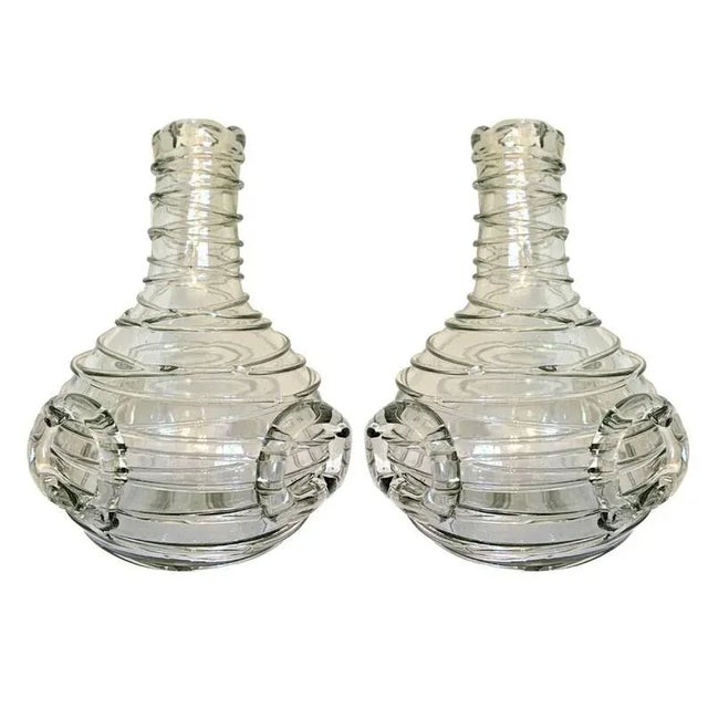 1960s Italian Costantini Threaded Art Glass Carafe For Sale - Image 10 of 10