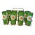 Vintage 1960s Pasinski Signed Daisy Glasses Set of 8 With Metal Caddy Crate For Sale