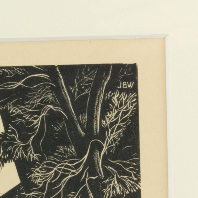 1930s The Bathers, Wood-Engraving Drawing Lithograph by John Buckland-Wright, 1936 For Sale - Image 5 of 14