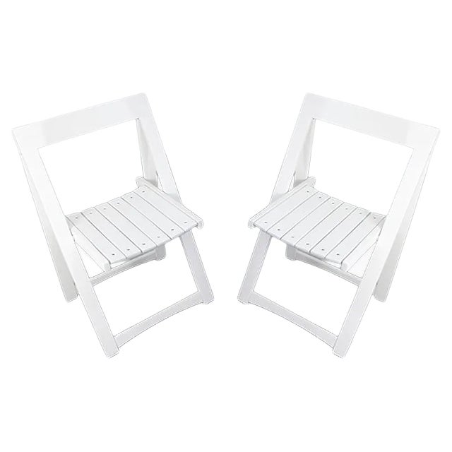 Set of Vintage Trieste Folding Chairs by Aldo Jacober for Bazzani For Sale