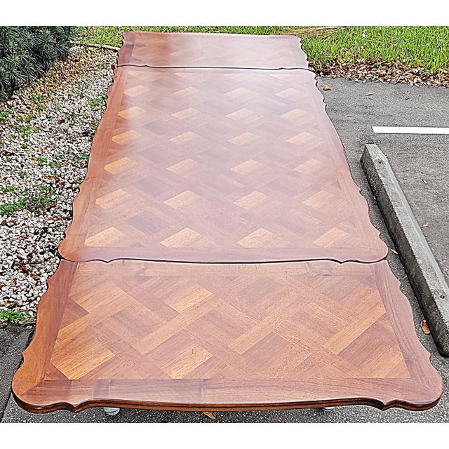 Wood 1950s French Country Draw Leaf Table in Walnut For Sale - Image 7 of 13