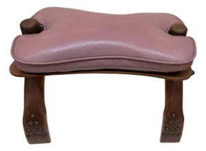 Midcentury Canel Saddle Stool