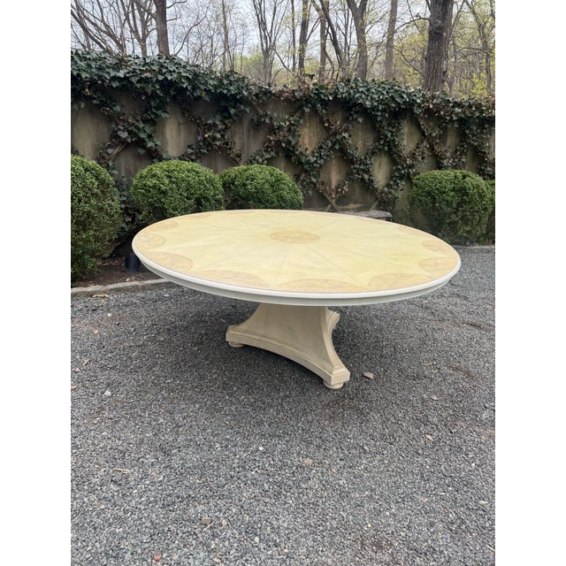 Ecru Mark Hampton Custom Faux Painted Dining Table For Sale - Image 8 of 10