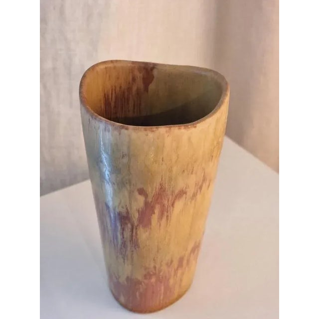 Brown Antique Stoneware Vase by Gunnar Nylund for Rörstrand, 1950ss For Sale - Image 8 of 14