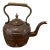Antique Victorian Copper Large Kettle With Brass/Silver Patchwork and Gooseneck For Sale