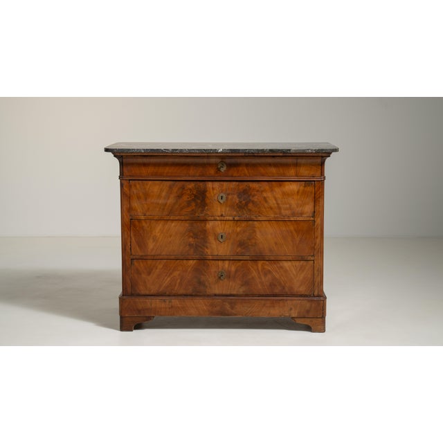 19th Century Biedermeier Chest of Drawers with Marble Top For Sale - Image 15 of 16