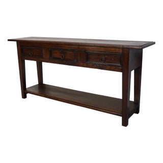 Antique Spanish Rustic Chestnut Farmhouse Table, 18th Century For Sale