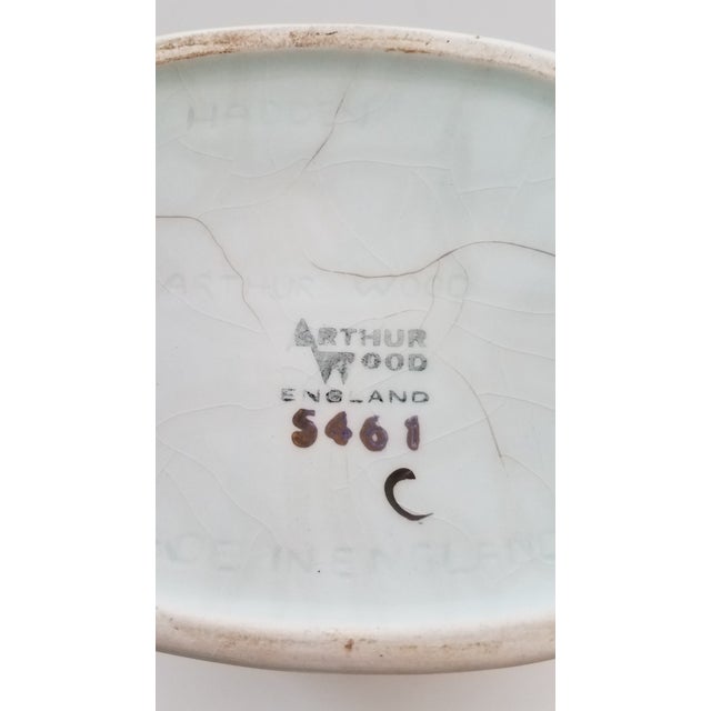 Blue Vintage Arthur Wood Blue & White Hand Painted Porcelain Tea Pot For Sale - Image 8 of 9