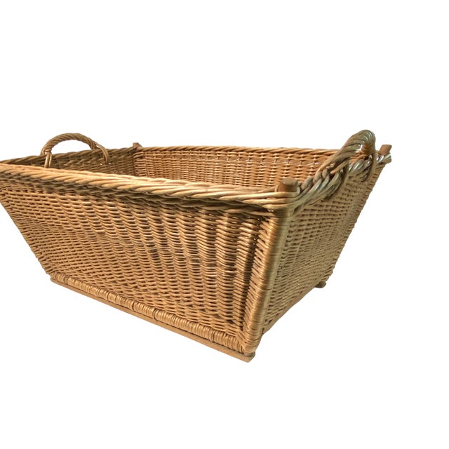 1960s French Woven Market Basket For Sale - Image 4 of 8
