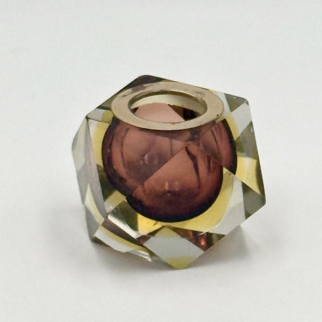 1970s Geometric Sommerso Glass Vase, 1970s For Sale - Image 5 of 13