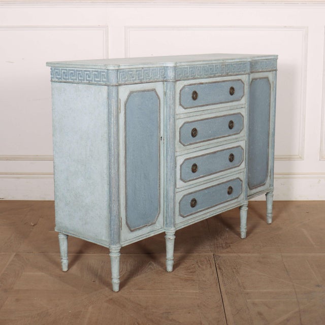 Blue French Painted Sideboard, 1920s For Sale - Image 8 of 13