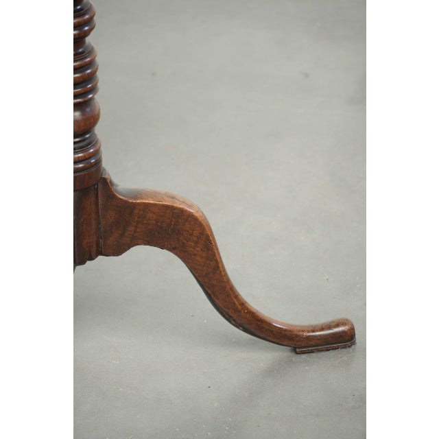 Antique English Oak Tilt-Top Table in Square Shape, 19th Century For Sale - Image 14 of 15