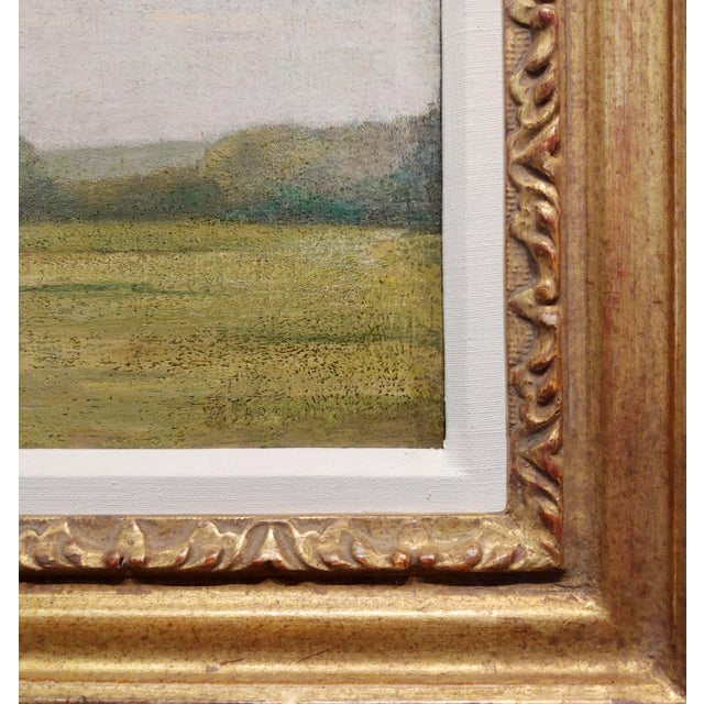 William Sartain -Farm Landscape -19th Century American Tonalist Oil Painting For Sale In Los Angeles - Image 6 of 11