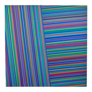 1976 Acrylic on Canvas Abstract Airbrush Painting Signed by Artist Steve Redman