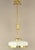 Gold Art Deco Viennese Chandelier with Opal Glass, Austria, 1920s For Sale - Image 8 of 10