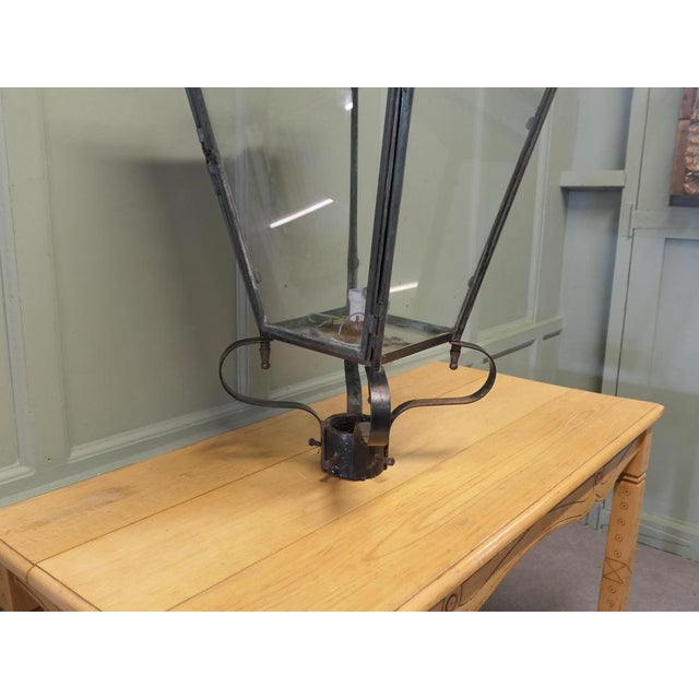 Large Copper Lantern Street Light, 1900 For Sale - Image 4 of 8