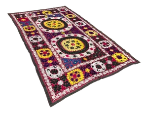 Vintage Handmade Pure Silk Suzani