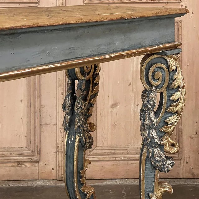 Early 19th Century Italian Baroque Faux-Sienna Marble Console For Sale - Image 12 of 18