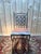 Set of six high-backed garden chairs, handcrafted in the 1980s-1990s, wrought iron with cement mosaic seats. The backrest...