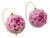 Pink Agate Peony Flower Earring II 14k Gold Hook, A Pair For Sale