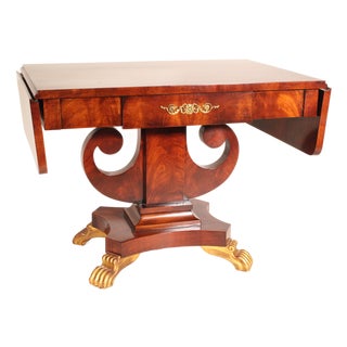 Russian Neo Classical Mahogany and Gilt Decorated Writing / Sofa Table For Sale