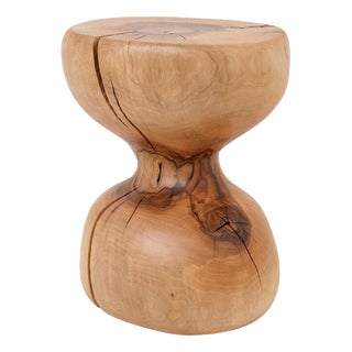 Sculptural Side Table in Wood by Logniture For Sale