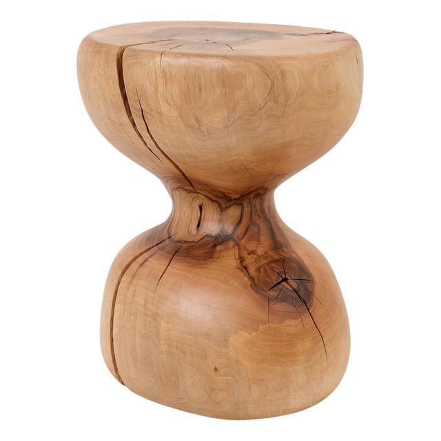 Sculptural Side Table in Wood by Logniture For Sale
