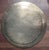 Gorgeous large brass tray with hanger on back Heavy. Weighs over 7 lbs. 30 inch diameter Made in Hong Kong Scalloped edge...