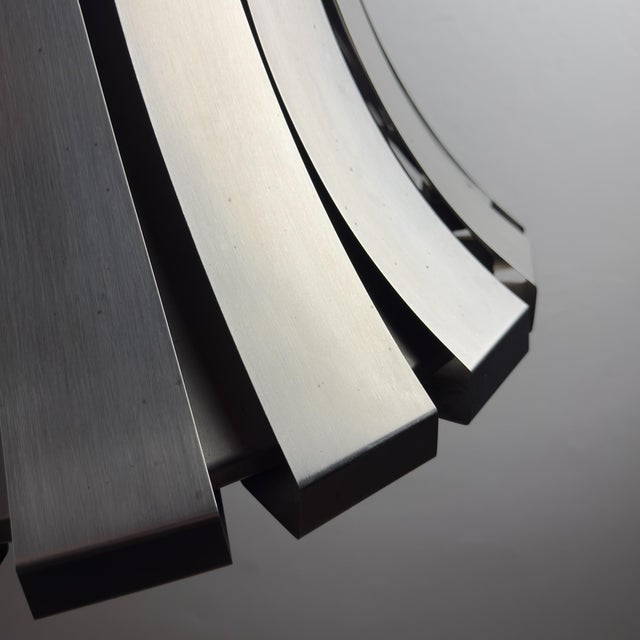 Mid-century modern metal pendant lamp by elio martinelli for martinelli luce made in italy in the 1960s. light diffuser...