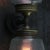 Vintage Cast Iron Double Sconce Wall Lamp in Frosted Glass and Brass For Sale - Image 4 of 11