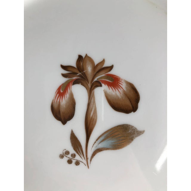 Mid-Century Modern 1950s Royal Copenhagen Brown Iris Dinner Plates - Set of 6 For Sale - Image 3 of 5