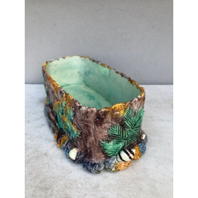 Late 19th Century 19th Century Majolica Palissy Jardiniere Thomas Sergent For Sale - Image 5 of 12