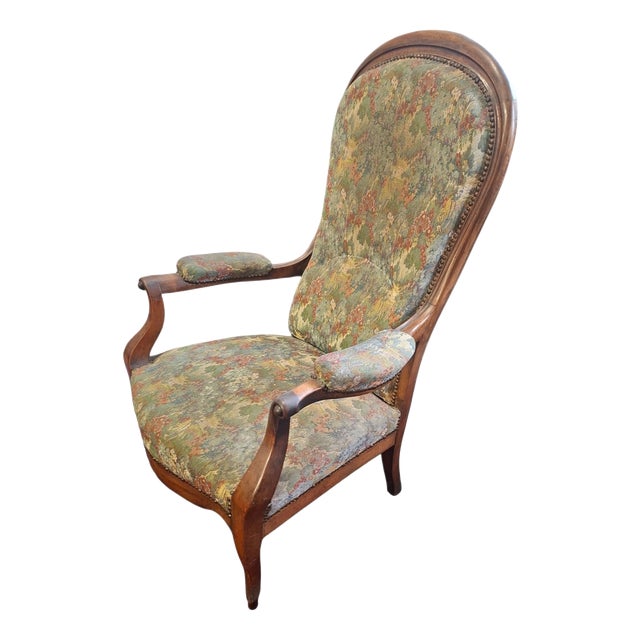 Italian Paolina Armchair with Fabric, 1890 For Sale