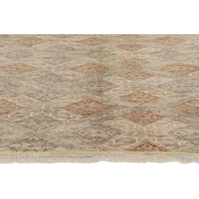 Vintage Earth-Tone Transitional Rug - 04'11 X 07'11 For Sale - Image 4 of 10