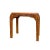 Vintage Oriental Floral Relief Carving Light Brown U Shape Stool Side Table For Sale - Image 4 of 5