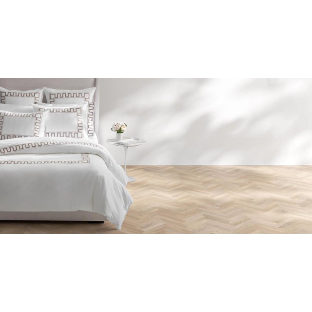 Kassatex Erin Gates x Kassatex Greek Key King Pillowcase, Set of 2 in White For Sale - Image 4 of 6