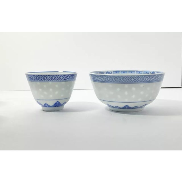 Ceramic 1970s Tienshan “Rice Flower” 42-Piece Porcelain Dinnerware Set For Sale - Image 7 of 12