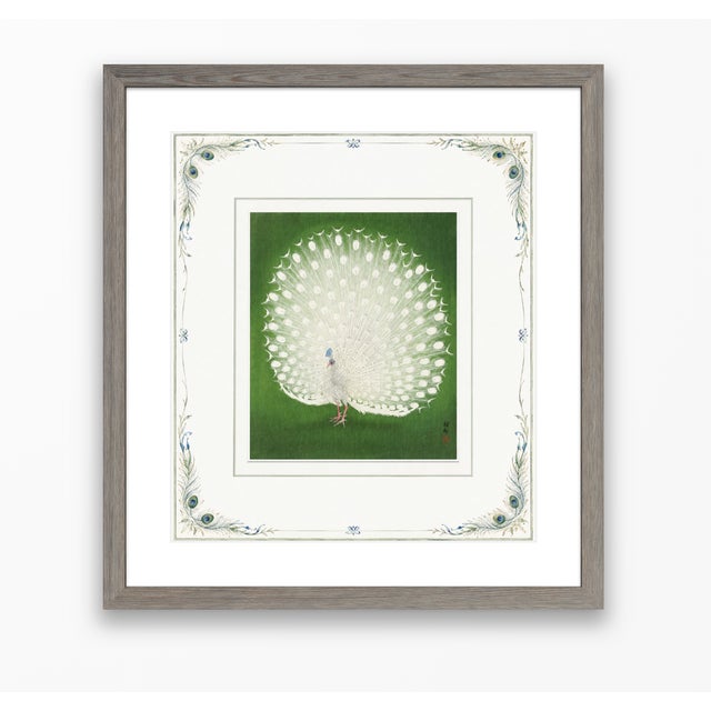 Japanese White Peacock After Ohara Koson Fine Art Print 16 X 18 For Sale - Image 9 of 11