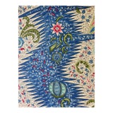 Quadrille Les Indiennes Multicolor Multi Blue Rouge Greens Fabric 2 Yards For Sale