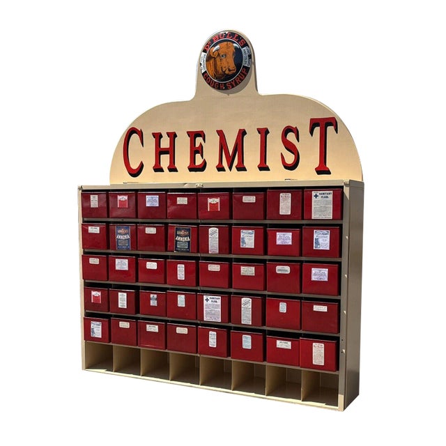 Chemists Drawer Cabinet in Metal For Sale