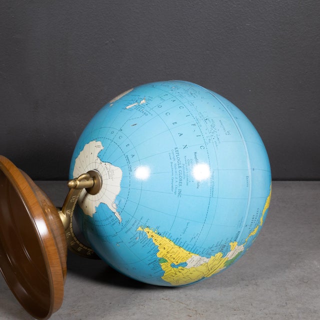 Metal Mid-Century All Metal Replogle Globe c.1960 For Sale - Image 7 of 7