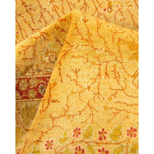 Textile Mogul, One-of-a-Kind Hand-Knotted Area Rug - Yellow, 4' 8" x 6' 5" For Sale - Image 7 of 8