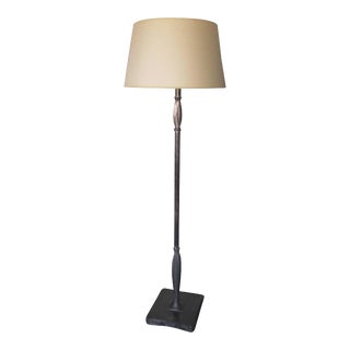 Giacometti Style Metal Floor Lamp With Big Shade For Sale