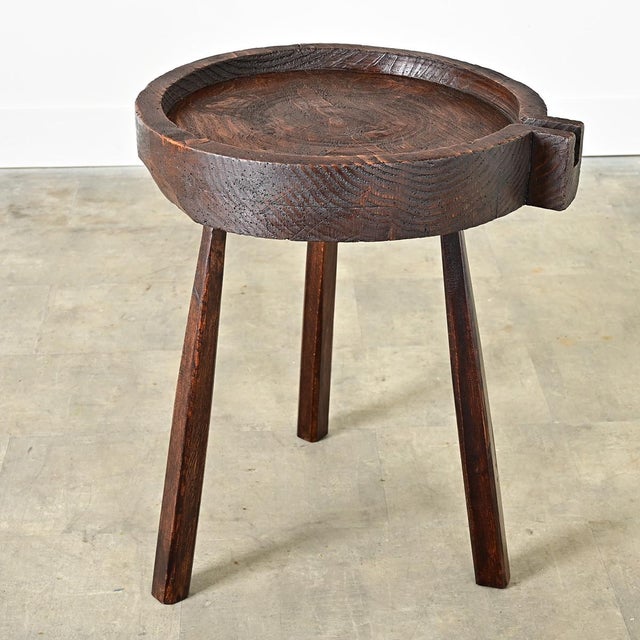 Wood French 19th Century Pine & Oak Cheese Press Side Table For Sale - Image 7 of 10