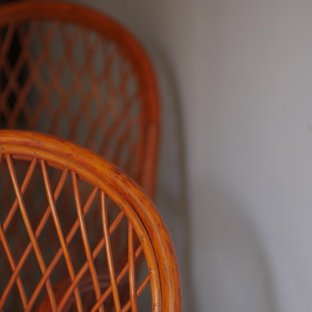 Italian Wicker Armchairs from Gervasoni, 1970s, Set of 2 For Sale - Image 15 of 18