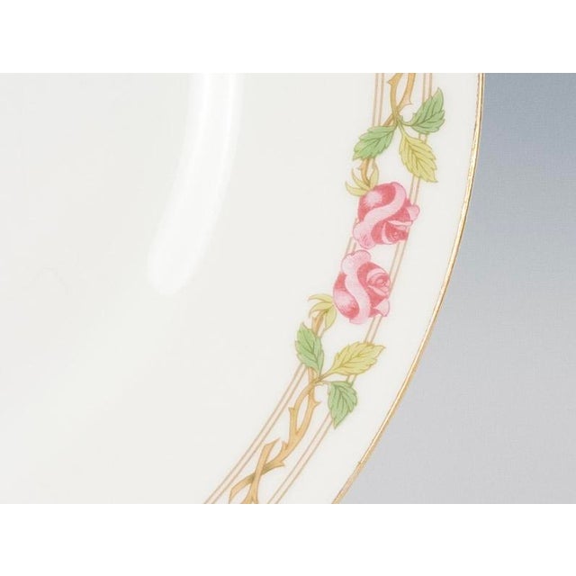 w.m. Guerin Limoges “Rose & Stem” 4-Piece Place Setting, Hand-Gilded French Porcelain Circa 1900–1930 For Sale - Image 11 of 18