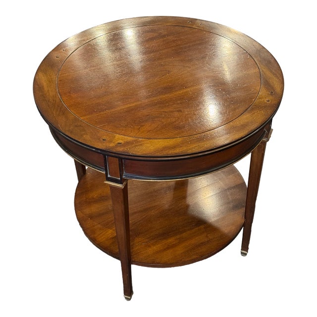 1970s CTH Vintage Sherill Occasional Mahogany With Black Ebony Banding Center Table For Sale