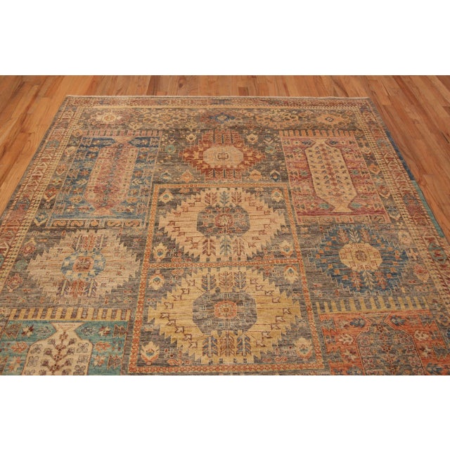 Textile Rustic Tribal Geometric Modern Rug For Sale - Image 7 of 7