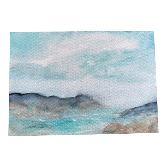 Nancy Smith Signed Original Watercolor Seascape For Sale